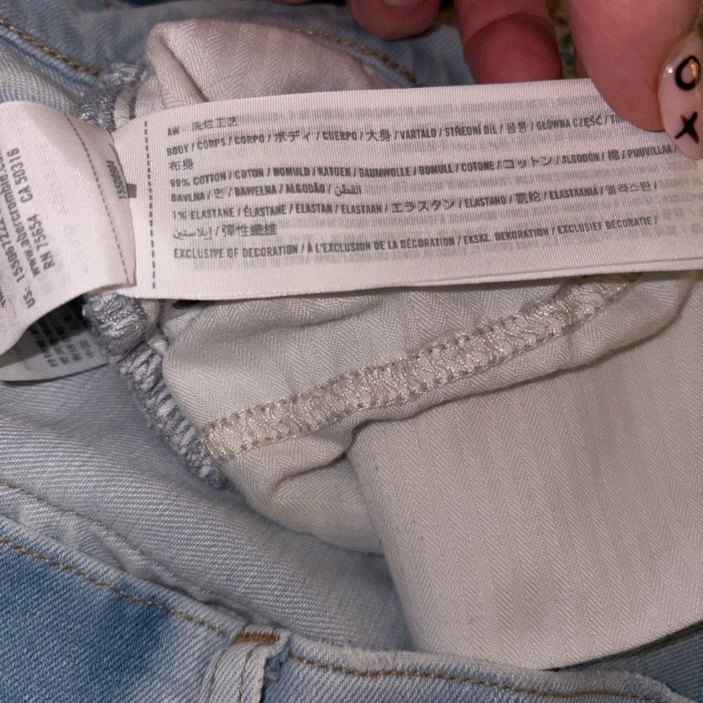 Abercrombie Curve Love Ultra High Rise Ankle Straight Jeans 32 Light Wash - Picture 6 of 6
